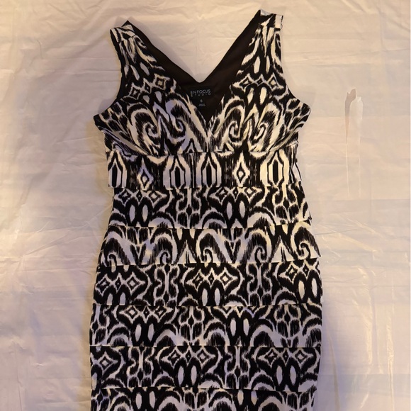 Enfocus Studio Brown and Off White Mini Dress - Picture 1 of 9